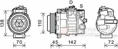 VAN WEZEL 3000k586 -  Компрессор, кондиционер